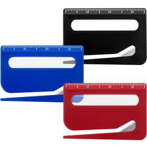 3-Pack Letter Openers with Ruler & Magnifier - Envelope & Package Slitter Tool, Safe Paper Cutter for Mails, Envelopes, Packages