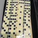 BATURU Jumbo & Extra-Thick Double 6 Dominos Set for Adults, 28 Large Tiles with 4 Wooden Racks, Portable Travel Case, Premium Dominoes Set for Adults, Kids, Classic Family Game Night & Party Games