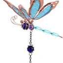 Dragonfly Wind Chimes, Garden Glass Bell Glow Wind Chimes for Home, Party, Festival Decor, Garden Decoration Indoor/Outdoor,Lifelike Dragonfly Deep Tone Style