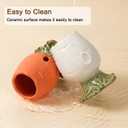 Hamster Water Bottle for Glass Tank, Carrot Ceramic Stand Holder with 80ML Bottle, Chew Proof Gerbil Water Dispenser for Dwarf Syrian Hamster Mice Rat