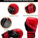 3-in-1 Boxing Gloves and Punching Mitts Set for Kids, Sports Boxing Gloves Boxing Pads with Hand Wraps, Kids Boxing Equipment Set for MMA, Karate, Muay Thai, Taekwondo