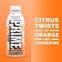 PRIME ZERO ORANGE ICE, Sugar Free Sports Drinks, Electrolyte Enhanced to Replenish Fluids, B Vitamins, Antioxidants, Low Calorie, Made with Natural Flavors, 16.9 Fl Oz 12 Pack (EXP 05/09/27)
