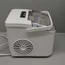 Countertop Ice Maker Machine, 8 Ice Cubes in 6 mins, 26lb/Day Ice with 2 Sizes- Portable Mini, Energy Saving & Basket/Scoop for Home/Party/Travel/Camping/Bar,White