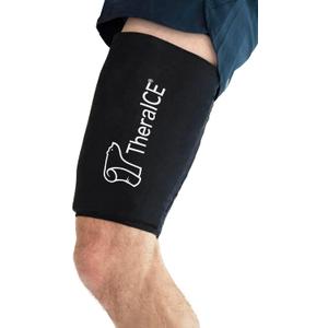 TheraICE Hamstring Compression Sleeve for Women & Men, Hot and Cold Compress Reusable, Thigh Wrap, Cooling Sleeves, Quad Ice Packs for Injuries Reusable, Hamstring Braces Recovery for Pain Relief(XXL)