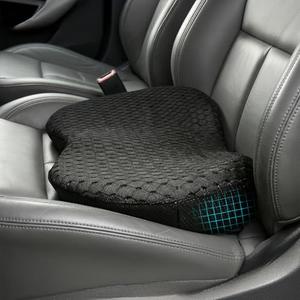 Livtribe Car Seat Cushion - Memory Foam Seat Pad for Sciatica & Lower Back Pain Relief - Driving Cushion with Breathable Mesh Cover - Road Trip Essentials for Drivers (3D Black)