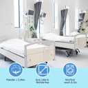 Moukeren 6 Pcs Hospital Bed Sheets Set Deep Pocket Fitted Sheet 36 with Elastic All Around Easy Care Knitted Jersey for Home/Nursing Home (White)