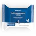 Amazon Basics Makeup Remover Wipes, Gentle Cleansing, Dermatologist Tested, Original, Plant Based, Alcohol-Free, Removes Waterproof Mascara, 25 Count Per Pack, Pack of 2