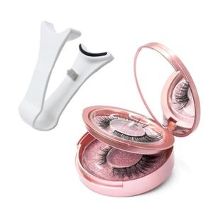 Magnetische Wimpern-Set, Wiederverwendbare Doppelte Magnetische Wimpern Ohne Eyeliner, Ohne Kleber, Wasserfest, Sicher, Einfach Zu Tragen