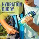 Ello Ellies 16oz Plastic Kids Water Bottle with Straw and Built-in Carrying Handle and Leak-Proof Locking Lid for School backpack, Lunchbox and Outdoor Sports, Cat