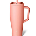 40oz Tumbler with Handle and Straw | 100% Leakproof Insulated Water Bottle Tumbler with Lid and Flexible SoftSip Straw | Made of Stainless Steel | Cup Holder Friendly, Light Pink