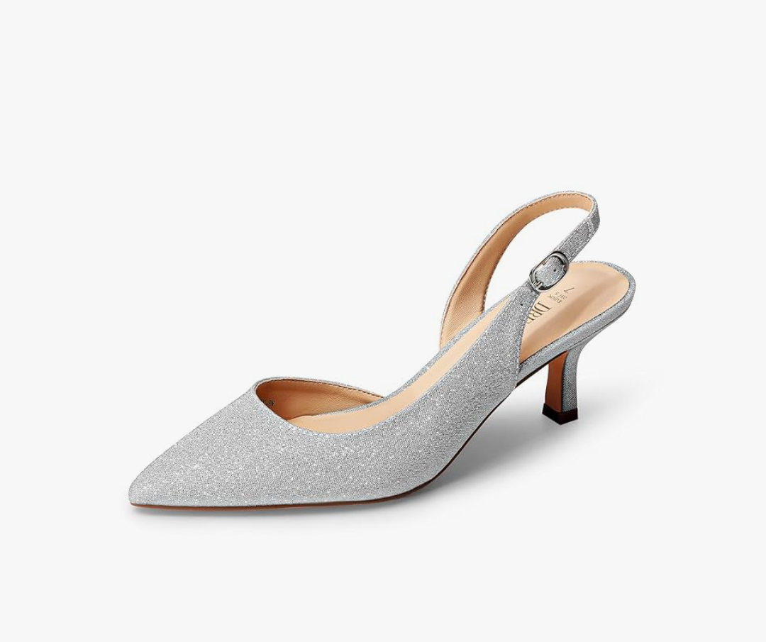 DREAM PAIRS Women's Kitten Heels Slingback Closed Pointed Toe Low Pumps Shoes Women Party Wedding Sexy Casual Dress Shoes 9