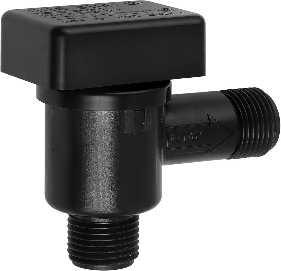 RV Vacuum Breaker Check Valve,Camper RV Black Tank Flush Check Valve,Replace Leak Vacuum Breaker on Black Tank System Loud Noise & Wet Floor,Camper Backflow Preventer Improve Freshwater 571-VAC-CHK-A