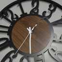 Large Wall Clock for Living Room Decor, 16 Inch Non Ticking Silent, Battery Operated Modern Vintage Oversized Wall Clock for Bedroom Kitchen