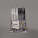 Grabie Black & White Extra Fine Tip Acrylic Paint Marker Set, 6 Pack, 0.7mm Acrylic Paint Pens for Highlights and Fine Details on Drawings, Rock Painting Glass Canvas Wood, White Highlight Markers