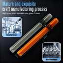 4 Pcs colored Borosilicate Blowing Tubes - High Temp Resistant for Industrial, Laboratory, and Craft Projects, glass straw
