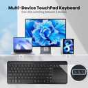 INFINMIND Wireless Bluetooth Touchpad Keyboard with 3-Device(1*USB,2*BT) Portable Computer Keyboard for Laptop,Tablet,Mac,Windows,Android,Chrome OS