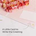 Ribbli Birthday Cards, Rose Pink Pop Up Birthday Card with Light and Music for Women Mom Daughter Girlfriend Wife, 7.9 x 5.9 Inches with Envelope