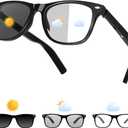 Smart Glasses for Men Women, Bluetooth Audio Sunglasses with Color-Change Lenses Speakers Touch Control Unisex Intelligent for Indoor Outdoor Walking Working (G05-cc)