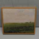 InSimSea Framed Canvas Wall Art Prints, Vintage Grassland Art Painting, Landscape Decor for Living Room Bedroom Hallway Shelf, Country Rustic Nature Decor, 8"x10" (Field)