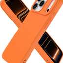 2 x Compatible with iPhone 17 Pro Max Case, Shockproof Liquid Silicone Protective Phone Case with Soft Anti-Scratch Microfiber Lining Ultra Slim Drop Protection Phone Cover (Orange)