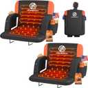 HOPERAN Heated Stadium Seats for Bleachers, Dual Control, Orange/Black, 25" Super Wide