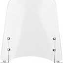 Mokuo Extended Motorcycle Windshield Universal- 18" Tall & 3MM Thick, High-Transparency PC Windscreen, Protection for Moped Scooter Cruiser (W15.7 x H18)