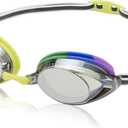 Speedo Unisex-Adult Swim Goggles Mirrored Vanquisher 2.0 (Rainbow/Grey Medium)