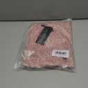 Women's Casual Ruffled V Neck Chiffon Blouse Short Sleeve Office Work Elegant Shirt Vintage Basic Tops (Pink Print, S)