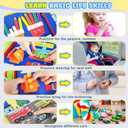 URMYWO Busy Board - Montessori Toys for 1 2 3 4 Year Old, Busy Book Toddler Activities with Fine Motor Skills, Autism Sensory Toys Gifts for Boys Girls, Travel Toys for Road Trip Plane Car