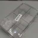 Isaac Jacobs Divided Clear Plastic Organizer (10.88" x 6.63" x 3.75") w/Hinged Lid & Removable Dividers, Stackable Box for Tea Bags, Office Supplies, Cosmetics, BPA-Free, Food Safe Pantry Container