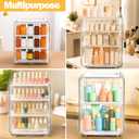 XANGNIER Baby Bottle Organizer, Clear Baby Bottle Storage Organizer for Countertop and Cabinet, with Drying Rack and Hook, Space-Saving, Multifunctional Station Organizers Accessories