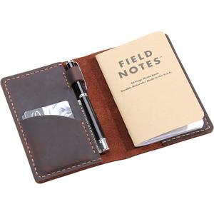 Robrasim Leather Journal Cover for Field Notes, Notebook Cover for Moleskine Cahier, Handmade Vintage Leather Cover for 3.5" x 5.5" Notebooks, Coffee