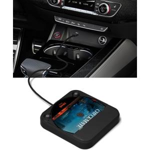 ENVYCLOUD Portable Car CD Player with USB/AUX Port,External CD Player Compatible with Car Radio Stereo, Laptop, TV, Computer,Universal for Vehicle with Adapter (Black)