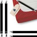 FeelAtHome 4 PCS Bed Sheet Clips Keep Bedsheets in Place - Corner Bands Suspenders for Fitted Sheets - Mattress Sheet Holder Straps - Fits Twin Queen King Garter Fasteners Clamps - Fitted Sheet Clip