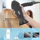 JINRI Hair Dryer 1875W, Negative Ionic Fast Dry Low Noise Blow Dryer, Black