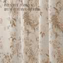 NDDYCU Beige Floral Vintage Shower Curtain,Cottage core Linen Shower Curtains for Bathroom,72Wx72H