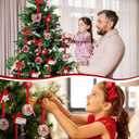 Tenceur 12 Pack Christmas Ornament Making Kit Wishing Clear Fillable Ornaments Decorating Kit Christmas Crafts Hanging Wishes Decoration with Glitter Sequin for Tree Party Favor Women Men Friends