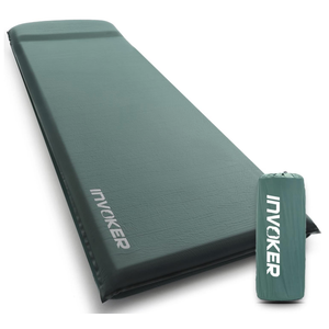 3.15" Self Inflating Camping Sleeping Pad, UltraThick Elasticity Foam Fast Inflating 4Season Insulated Durable Camping Mat Air Mattress with Pillow, for Tent, Car, Camping, Traveling, Green