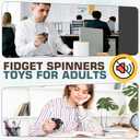 4 x Fidget Spinners Toys Adults Metal Fidgets for Teen Boys EDC Office Desk Cool Gadgets Stuff Stress Anxiety Autism ADHD Relief Quiet Figets Spinners Toy Easter Basket Stuffer for Teens Adult Men