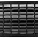 HVAC Premium 30" X 24" Steel Return Air Filter Grille for 1" Filter - Removable Face/Door - HVAC Duct Cover - Flat Stamped Face - Black [Outer Dimensions: 32 5/8" X 26 5/8"]