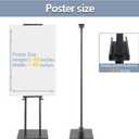 4PACK Adjustable Poster Holder, Foam Board Stand for Display, Heavy Duty Pedestal Sign Holder, Metal Stand for Display Board Up to 83