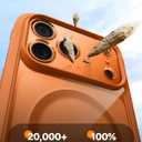Diaclara Magnetic Designed for iPhone 17 Pro Case 6.3'' [Full Camera Protection] Full Body Bumper,[Compatible with MagSafe] Military Drop Proof Phone Case w/Built-in Screen Protector,Orange