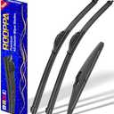 3 wipers Replacement for 2016-2021 Chevrolet Chevy Spark, Windshield Wiper Blades Original Equipment Replacement - 24"/14"/8" (Set of 3) U/J HOOK