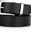 JASGOOD Women Leather Belt for Jeans Pants Casual Ladies Belt for Dress with Silver Buckle