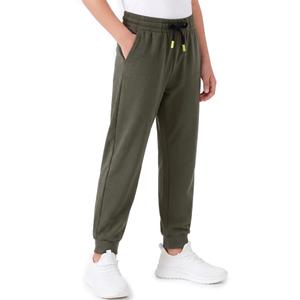 PATPAT Boys Sweatpants Joggers Lightweight Athletic Pants Green 5-6Y (Black, XS)