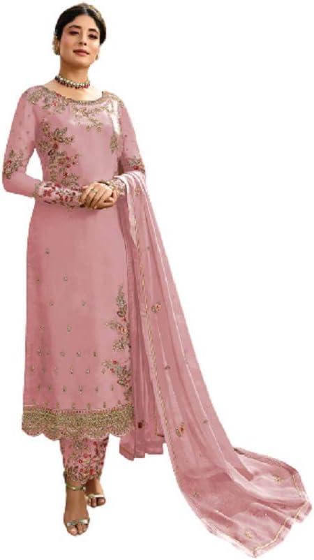 Ready to Wear Indian Pakistani Ethnic Wear Designer Straight Salwar Kameez Suit for Womens, 4XL