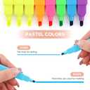YISAN Highlighters Pastel No Bleed,Assorted Colors Bible Pens,Aesthetic,Soft Tip for Book,Journal,70962 (Classic and Pastel)