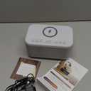 Alarm Clock Speaker Wireless Charger, Digital Alarm Clocks Bedrooms Bluetooth, Alarm Clock Dimmable Light Bedrooms Dual Alarm Snooze Dimmer 12 24H RGB Night Light Bluetooth USB AUX, White