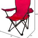 Pacific Play Tents – Kids Folding Chair, 100 lbs. Weight Capacity - Ruby Red, 14" L x 14" W x 23.5" H