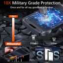 3 x Milomdoi 3 Pack Matte Screen Protector for iPhone 17 Pro Max [Phone Case Friendly] Tempered Glass Accessories Film, Shatterproof No Bubble, Easy Installation with Mounting Frame for Apple